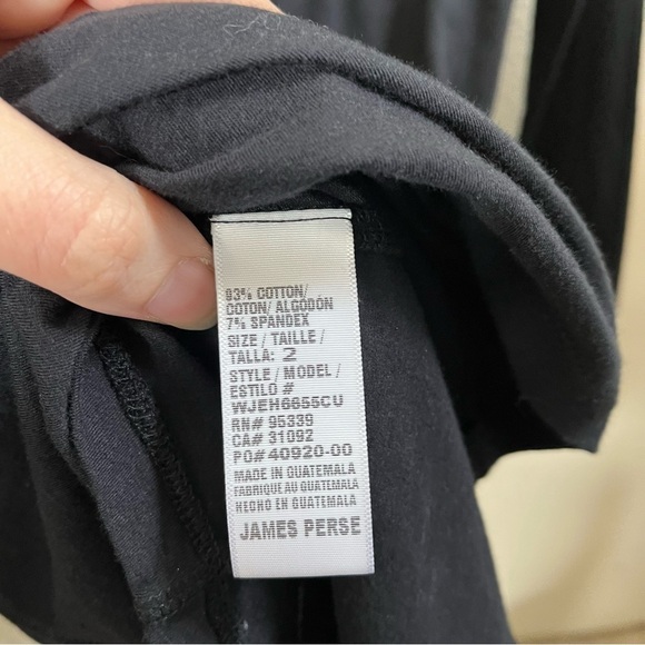 JAMES PERSE V-Neck T-Shirt Bodycon Long Sleeve Dress WJEH6655CU - Picture 9 of 11